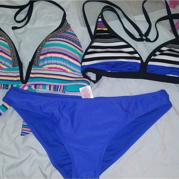 3 piece Blue Bikini Bundle - Picture 1 of 8
